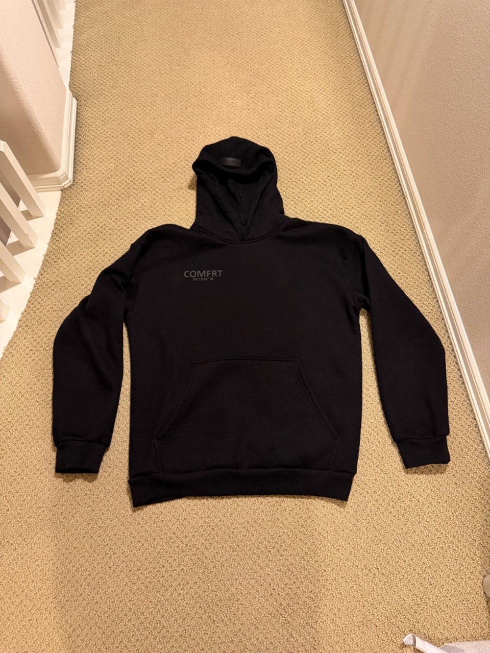 Comfrt 80.1918 W Travel Essentials Plane Hoodie Sweatshirt Black (Men’s Medium)